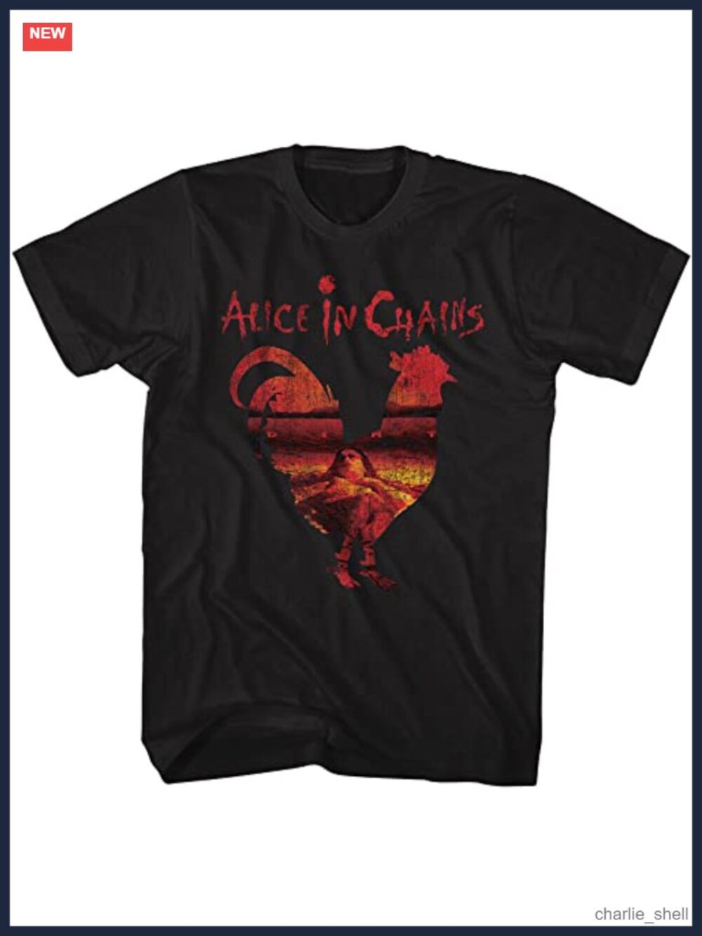 Alice in Chains Rooster Vintage Style Graphic Unisex Cotton T-Shirt